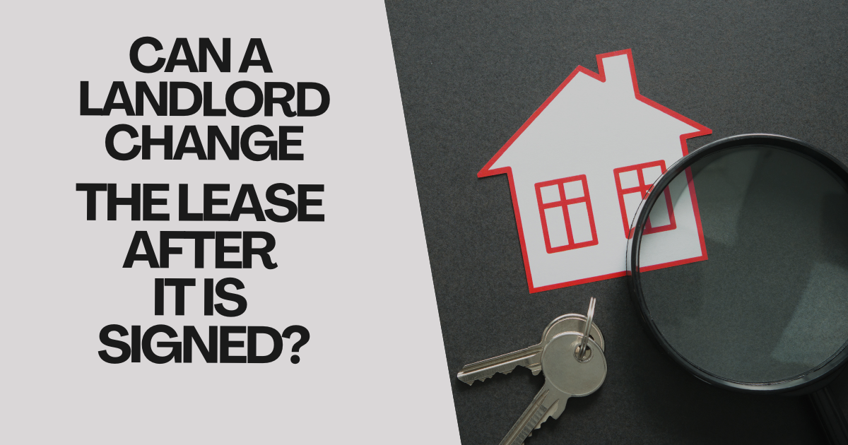 Can a Landlord Change